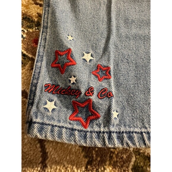 Vintage 90s Disney Mickey Mouse Girls Denim Overalls Size 12 Jumpsuit - Picture 13 of 13